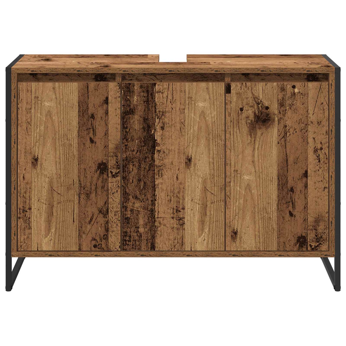 Koupelnová Skříň Staré Dřevo 90 X 30 X 60 Cm Kompozitní Dřevo