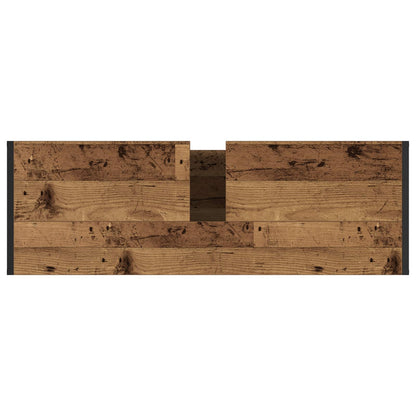 Koupelnová Skříň Staré Dřevo 90 X 30 X 60 Cm Kompozitní Dřevo