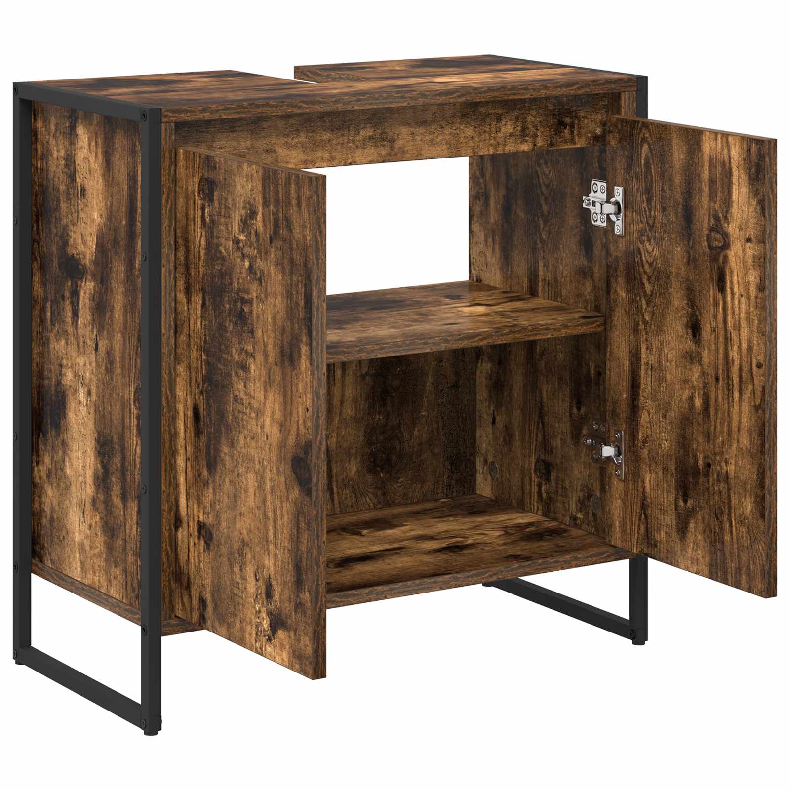 Koupelnová Skříň Kouřový Dub 60 X 30 X 60 Cm Kompozitní Dřevo