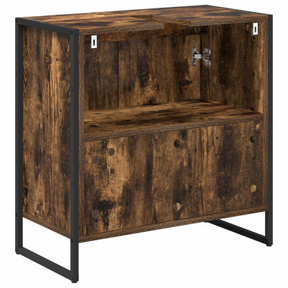Koupelnová Skříň Kouřový Dub 60 X 30 X 60 Cm Kompozitní Dřevo