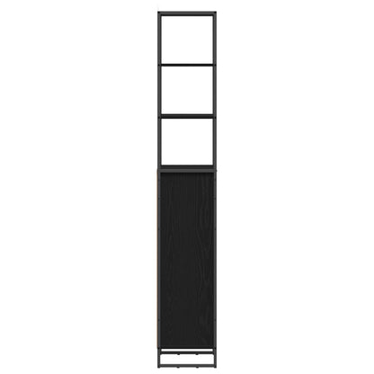 Koupelnová Skříň Černý Dub 40 X 30 X 180 Cm Kompozitní Dřevo