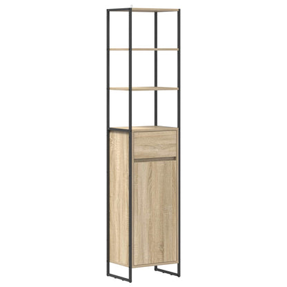 Koupelnová Skříň Sonoma 40 X 30 X 180 Cm Kompozitní Dřevo