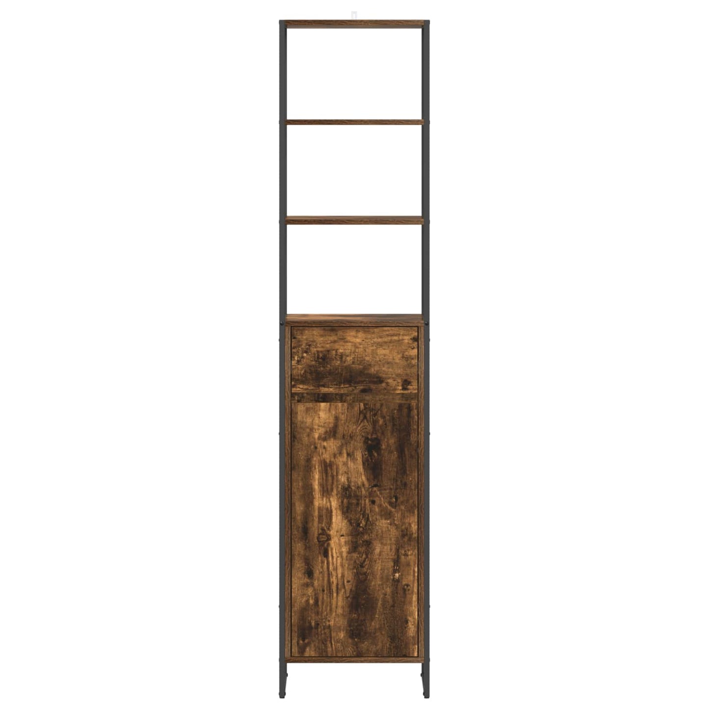Koupelnová Skříň Kouřový Dub 40 X 30 X 180 Cm Kompozitní Dřevo