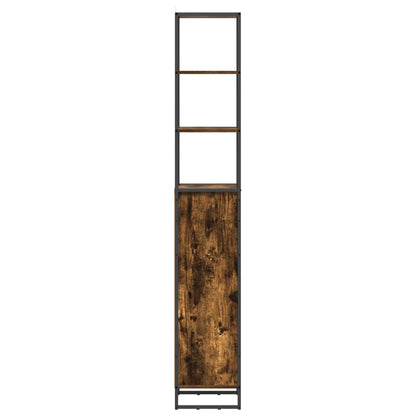 Koupelnová Skříň Kouřový Dub 40 X 30 X 180 Cm Kompozitní Dřevo