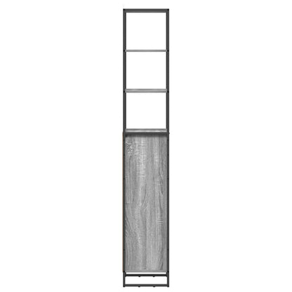 Koupelnová Skříň Šedá Sonoma 40 X 30 X 180 Cm Kompozitní Dřevo