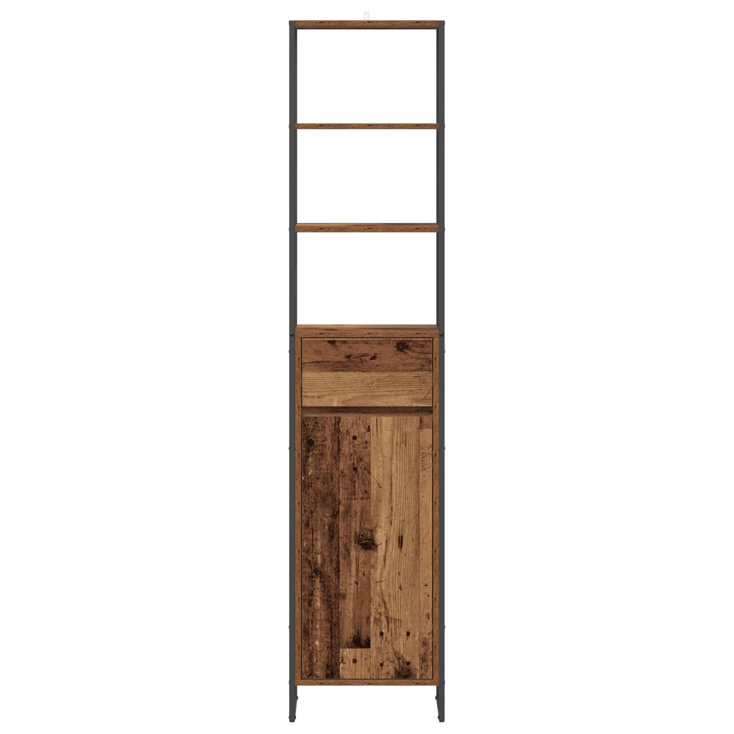 Koupelnová Skříň Staré Dřevo 40 X 30 X 180 Cm Kompozitní Dřevo