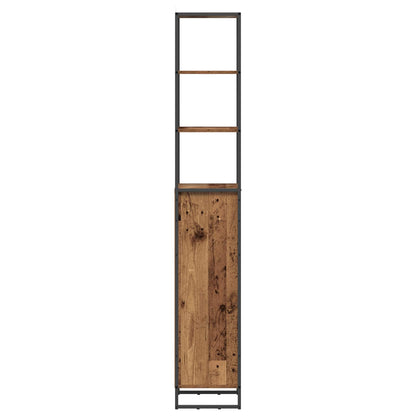 Koupelnová Skříň Staré Dřevo 40 X 30 X 180 Cm Kompozitní Dřevo