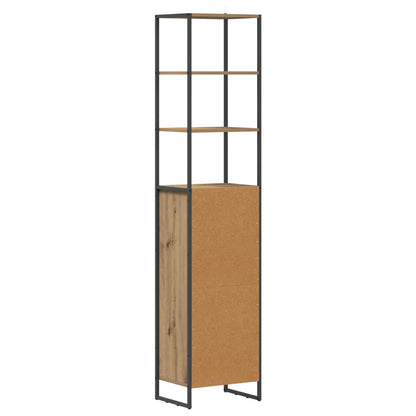 Koupelnová Skříň Umělecký Dub 40 X 30 X 180 Cm Kompozitní Dřevo