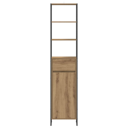 Koupelnová Skříň Umělecký Dub 40 X 30 X 180 Cm Kompozitní Dřevo
