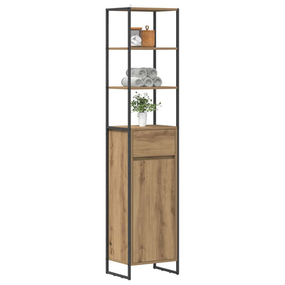 Koupelnová Skříň Umělecký Dub 40 X 30 X 180 Cm Kompozitní Dřevo