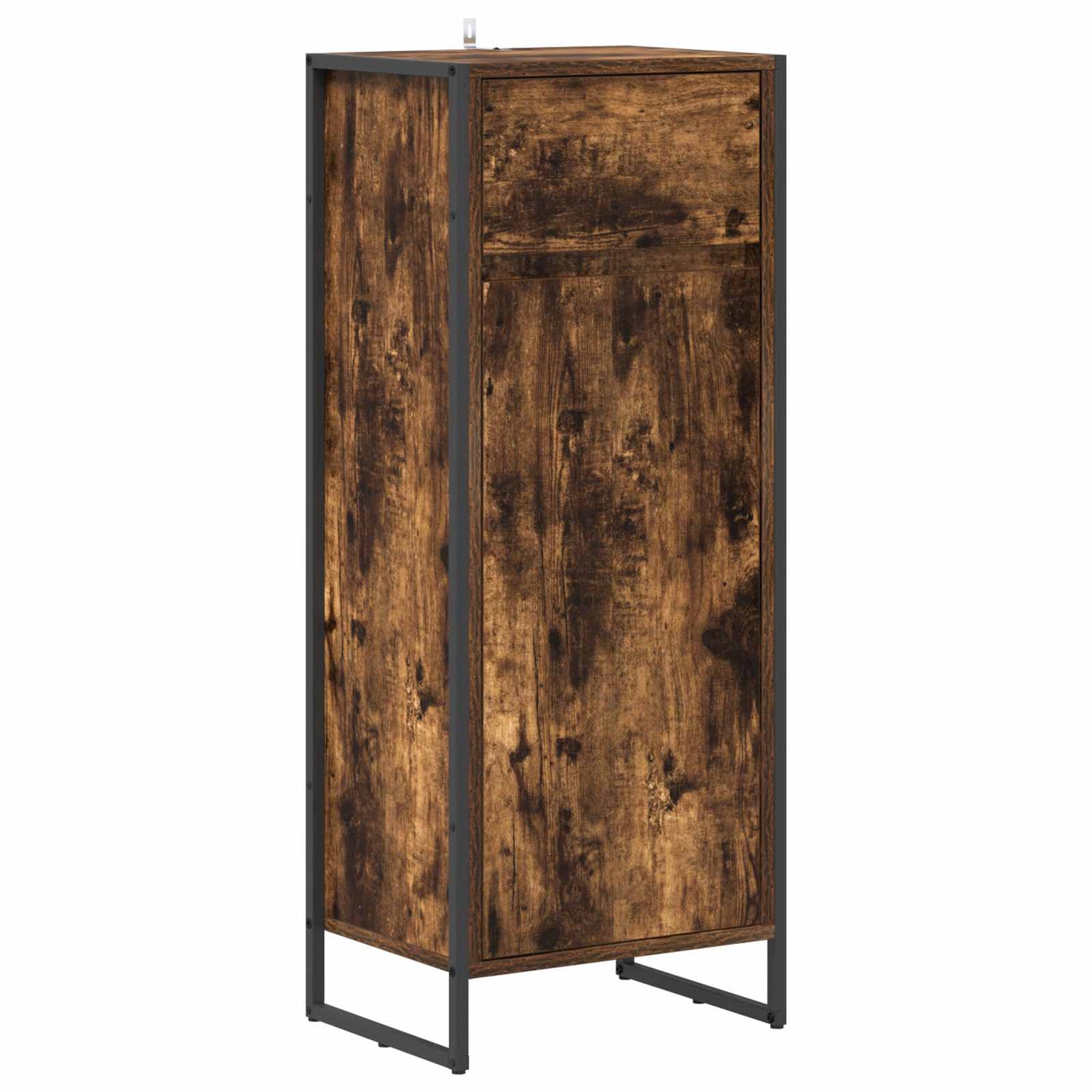 Koupelnová Skříň Kouřový Dub 40 X 30 X 100 Cm Kompozitní Dřevo