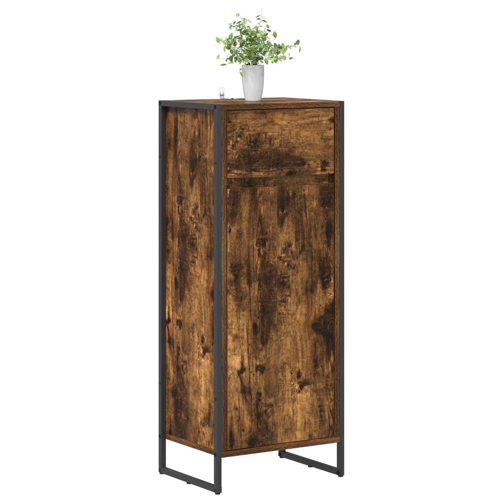 Koupelnová Skříň Kouřový Dub 40 X 30 X 100 Cm Kompozitní Dřevo