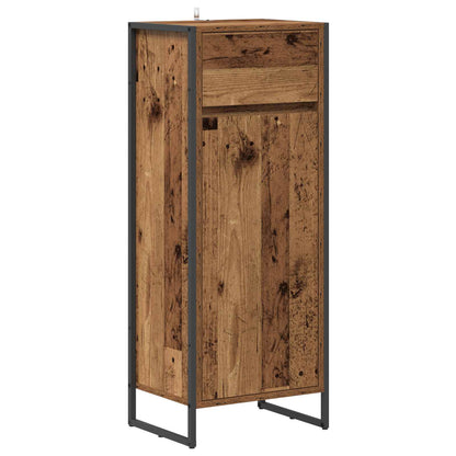 Koupelnová Skříň Staré Dřevo 40 X 30 X 100 Cm Kompozitní Dřevo