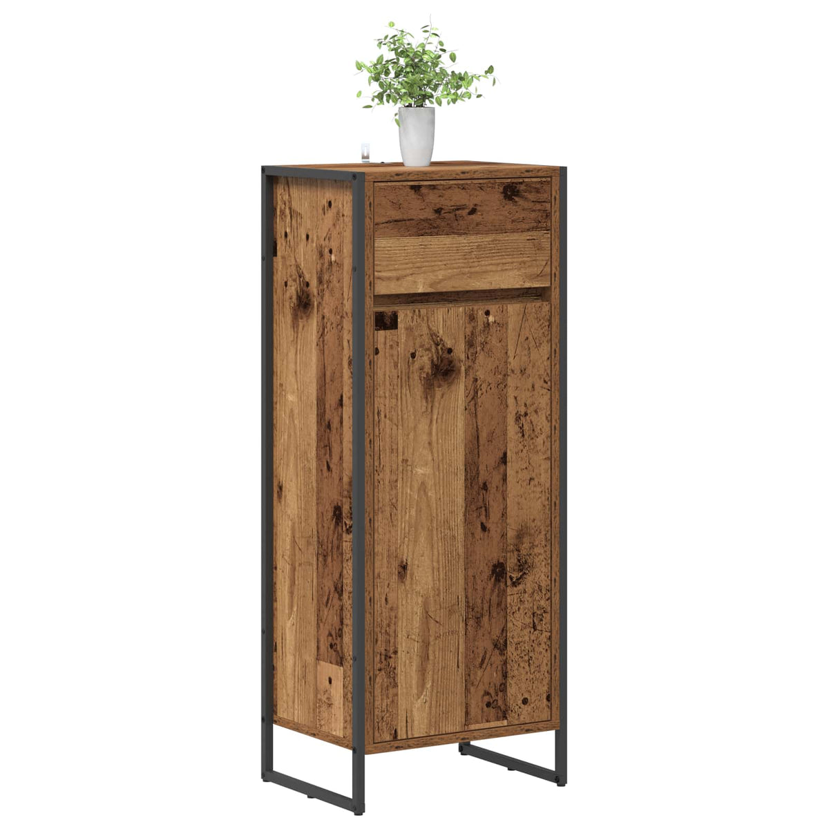 Koupelnová Skříň Staré Dřevo 40 X 30 X 100 Cm Kompozitní Dřevo