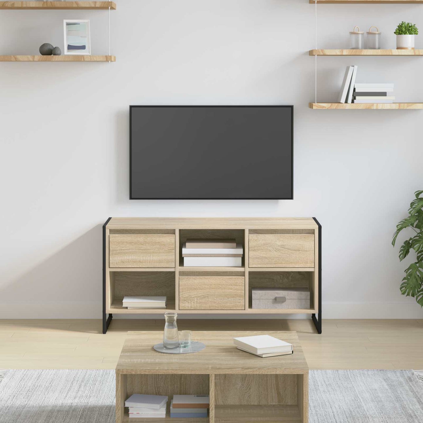 Televizní Skříň 100 X 36 X 49,5 Cm Sonoma Kompozitní Dřevo