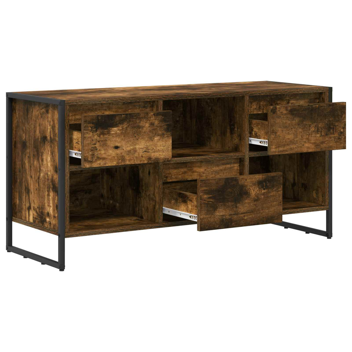 Televizní Skříň 100 X 36 X 49,5 Cm Kouřový Dub Kompozitní Dřevo