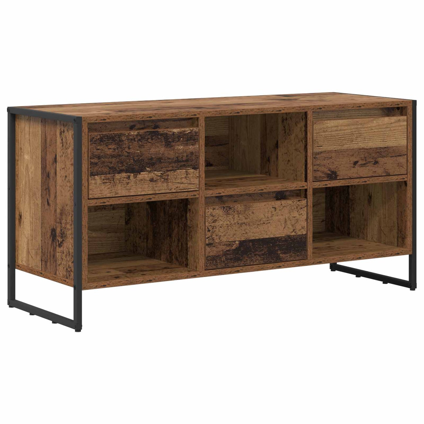 Televizní Skříň 100 X 36 X 49,5 Cm Staré Dřevo Kompozitní Dřevo