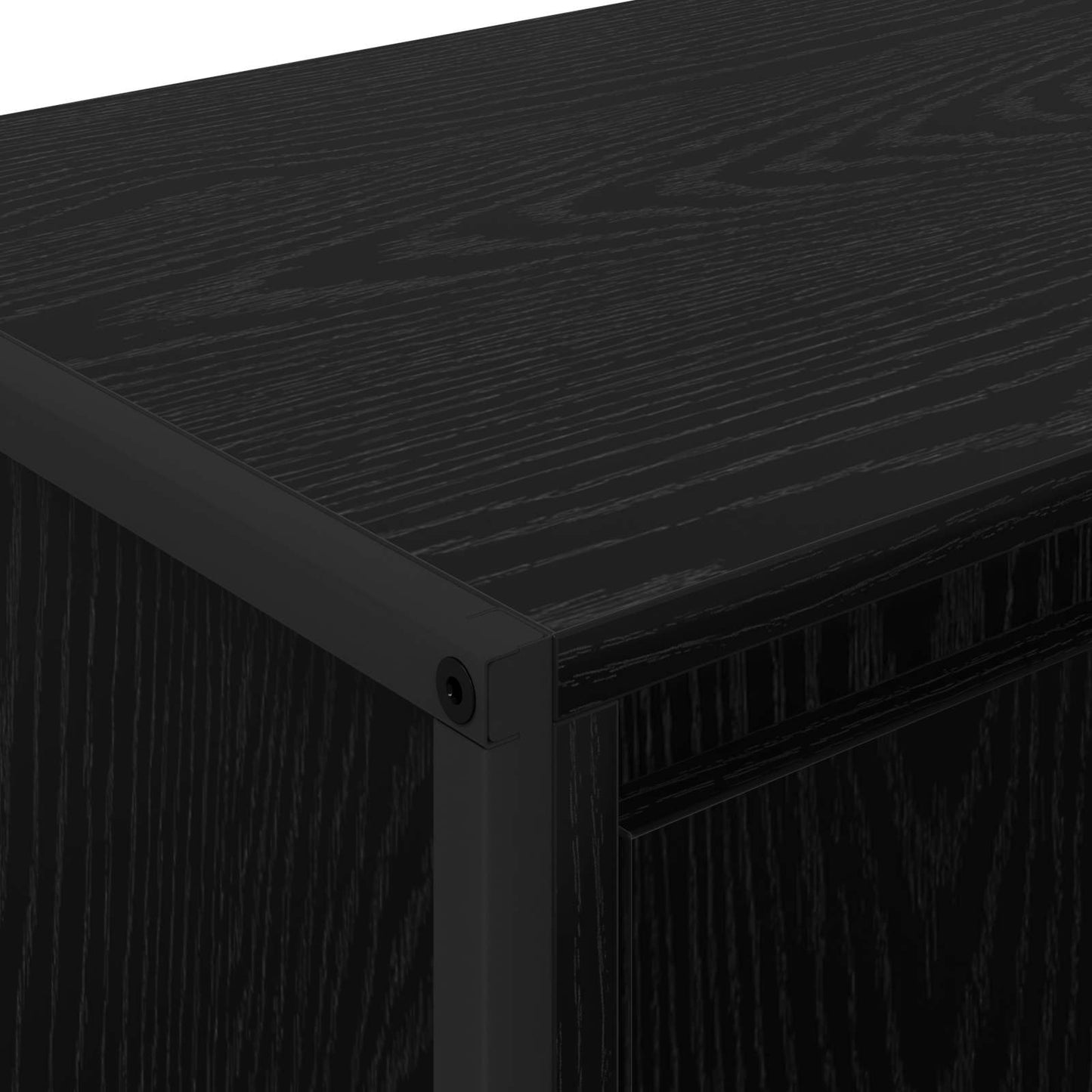 Televizní Skříň 140 X 36 X 49.5 Cm Černý Dub Kompozitní Dřevo