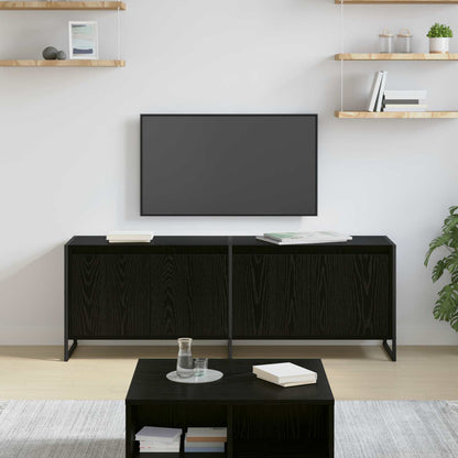 Televizní Skříň 140 X 36 X 49.5 Cm Černý Dub Kompozitní Dřevo