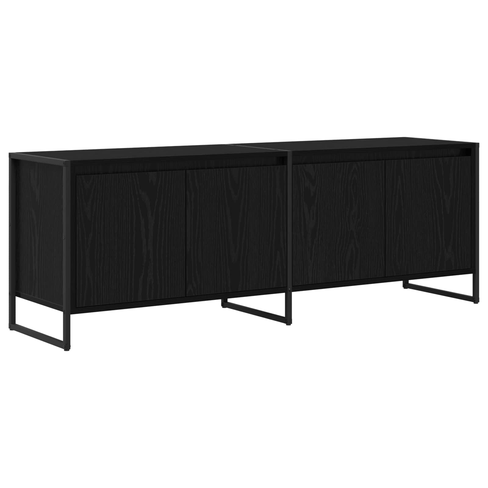 Televizní Skříň 140 X 36 X 49.5 Cm Černý Dub Kompozitní Dřevo