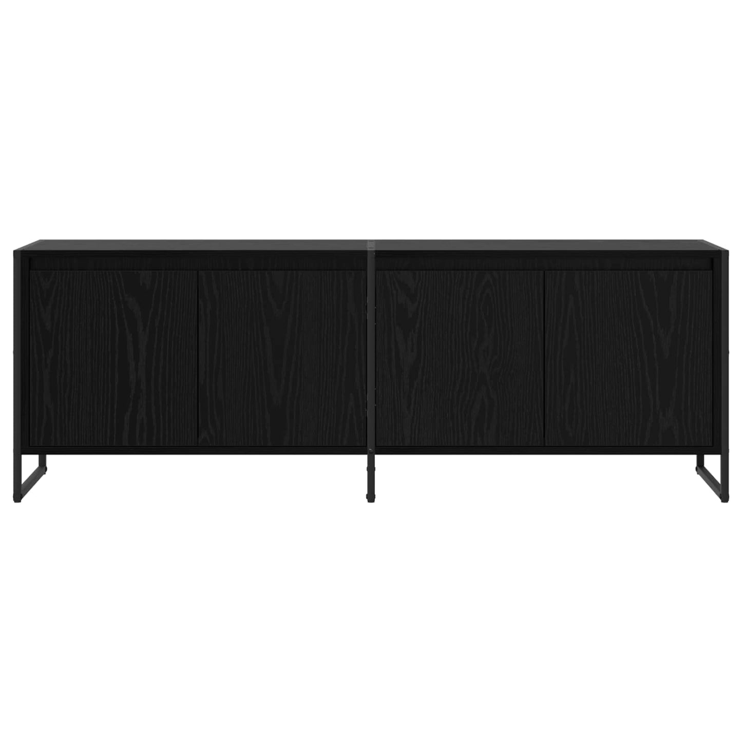 Televizní Skříň 140 X 36 X 49.5 Cm Černý Dub Kompozitní Dřevo
