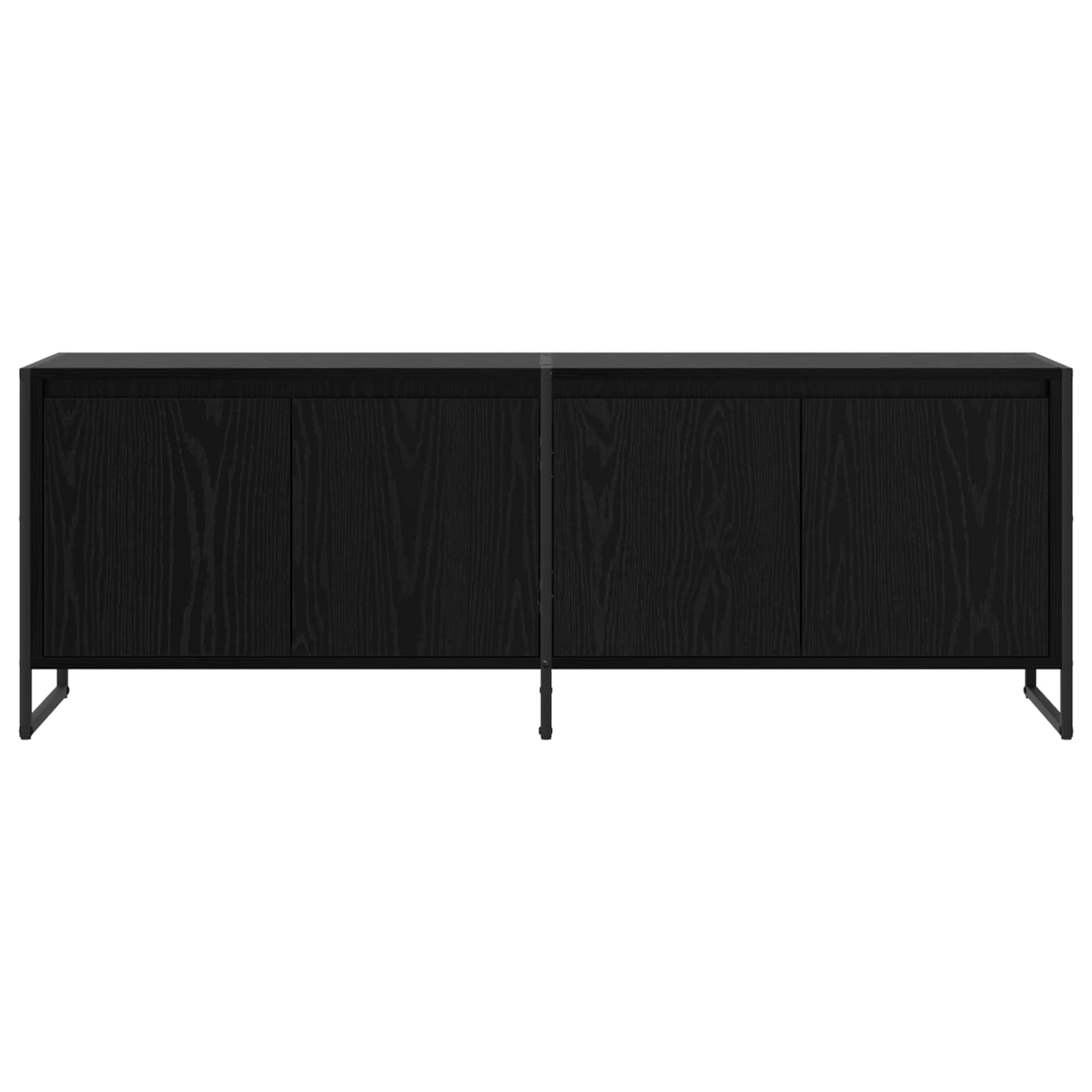 Televizní Skříň 140 X 36 X 49.5 Cm Černý Dub Kompozitní Dřevo