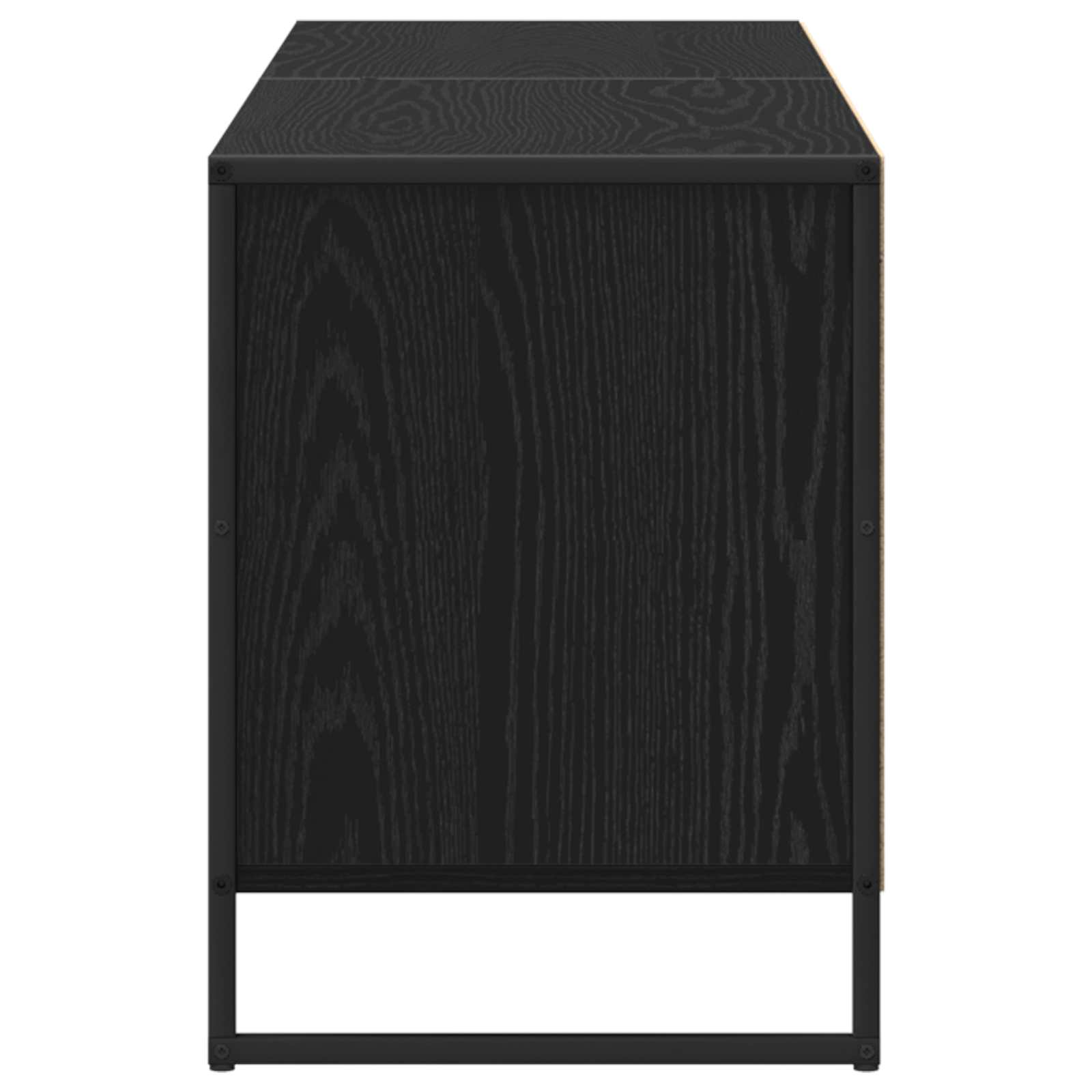 Televizní Skříň 140 X 36 X 49.5 Cm Černý Dub Kompozitní Dřevo