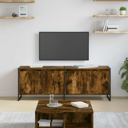 Televizní Skříň 140 X 36 X 49.5 Cm Kouřový Dub Kompozitní Dřevo