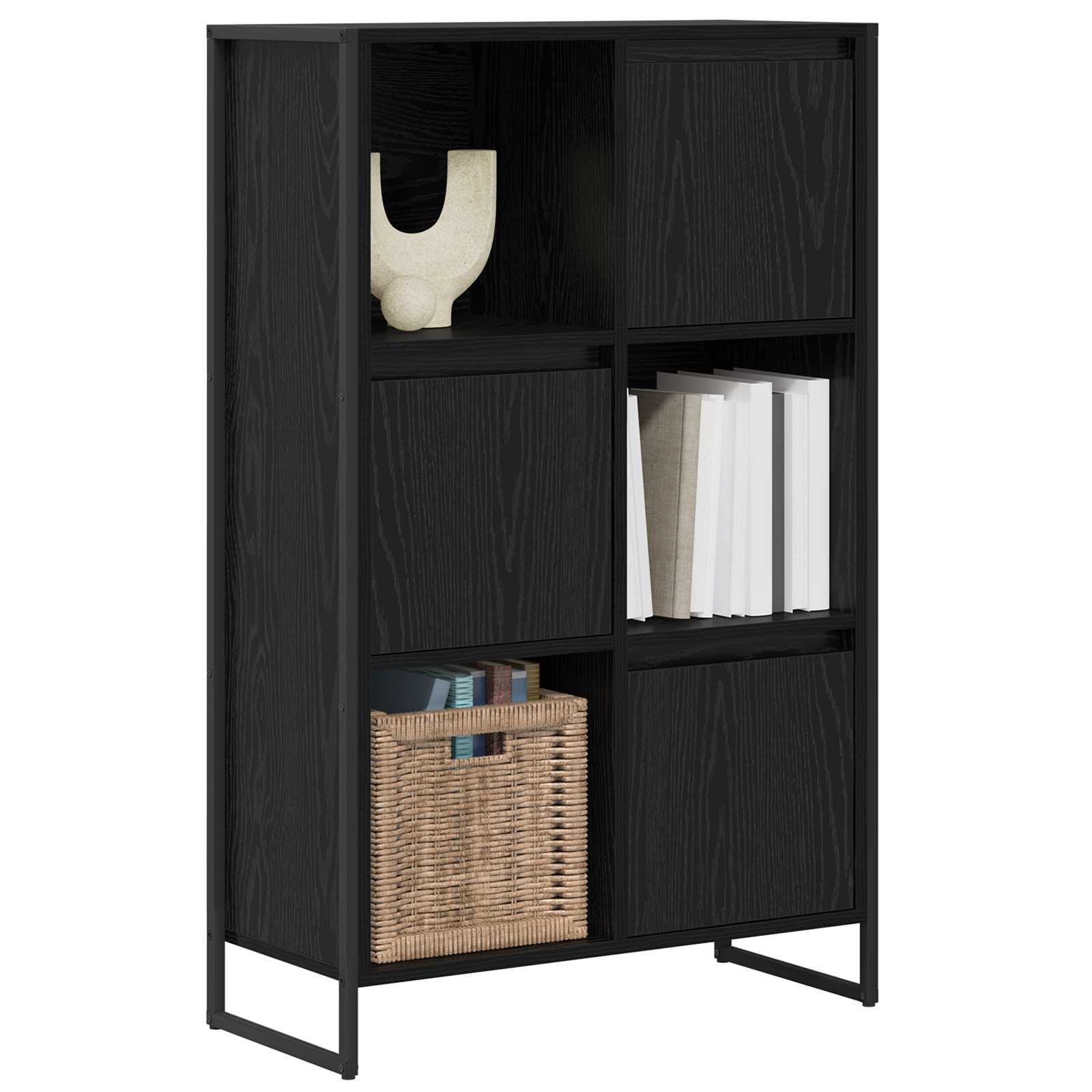Knihovna 68 X 30 X 108.5 Cm Kompozitní Dřevo Černý Dub