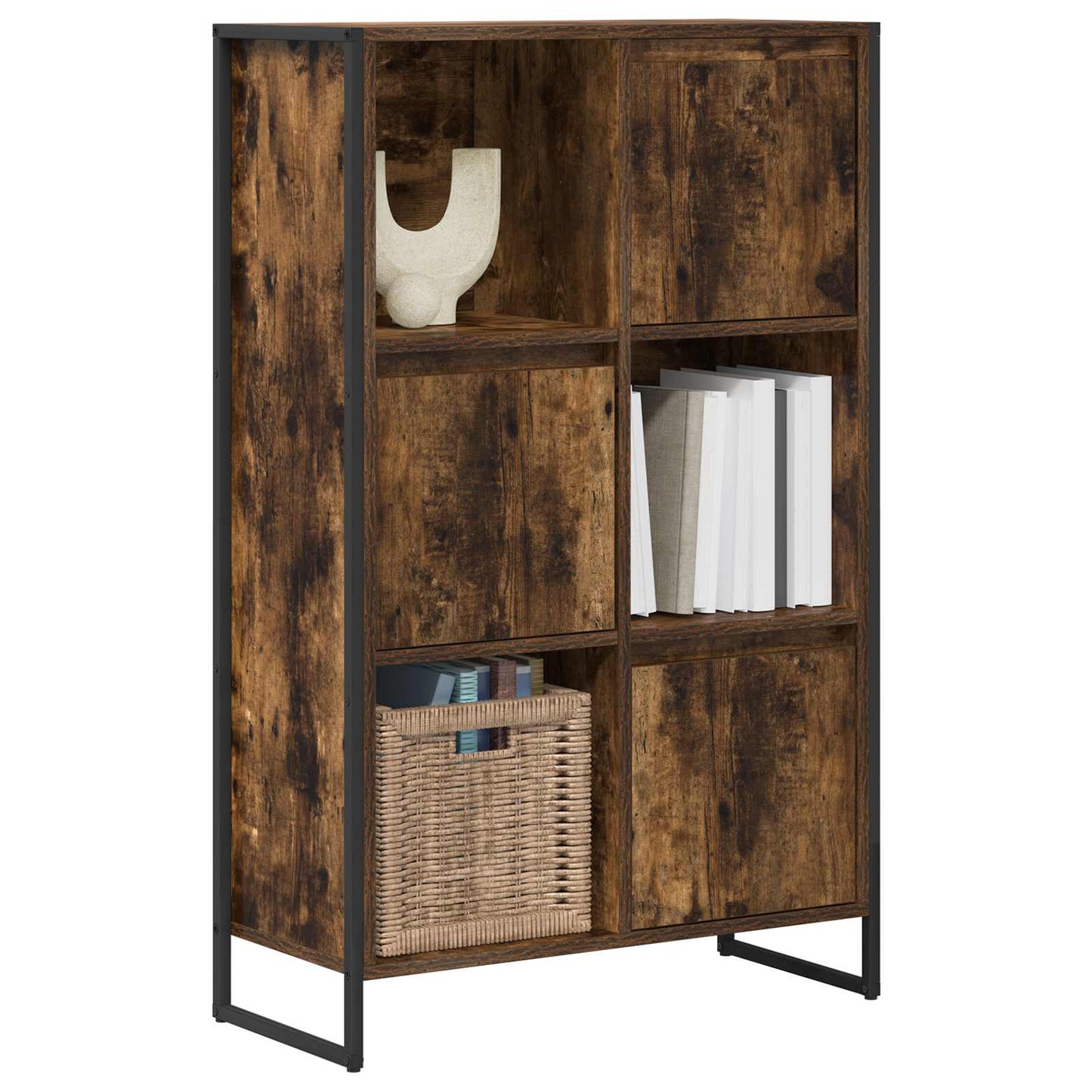 Knihovna 68 X 30 X 108.5 Cm Kompozitní Dřevo Kouřový Dub