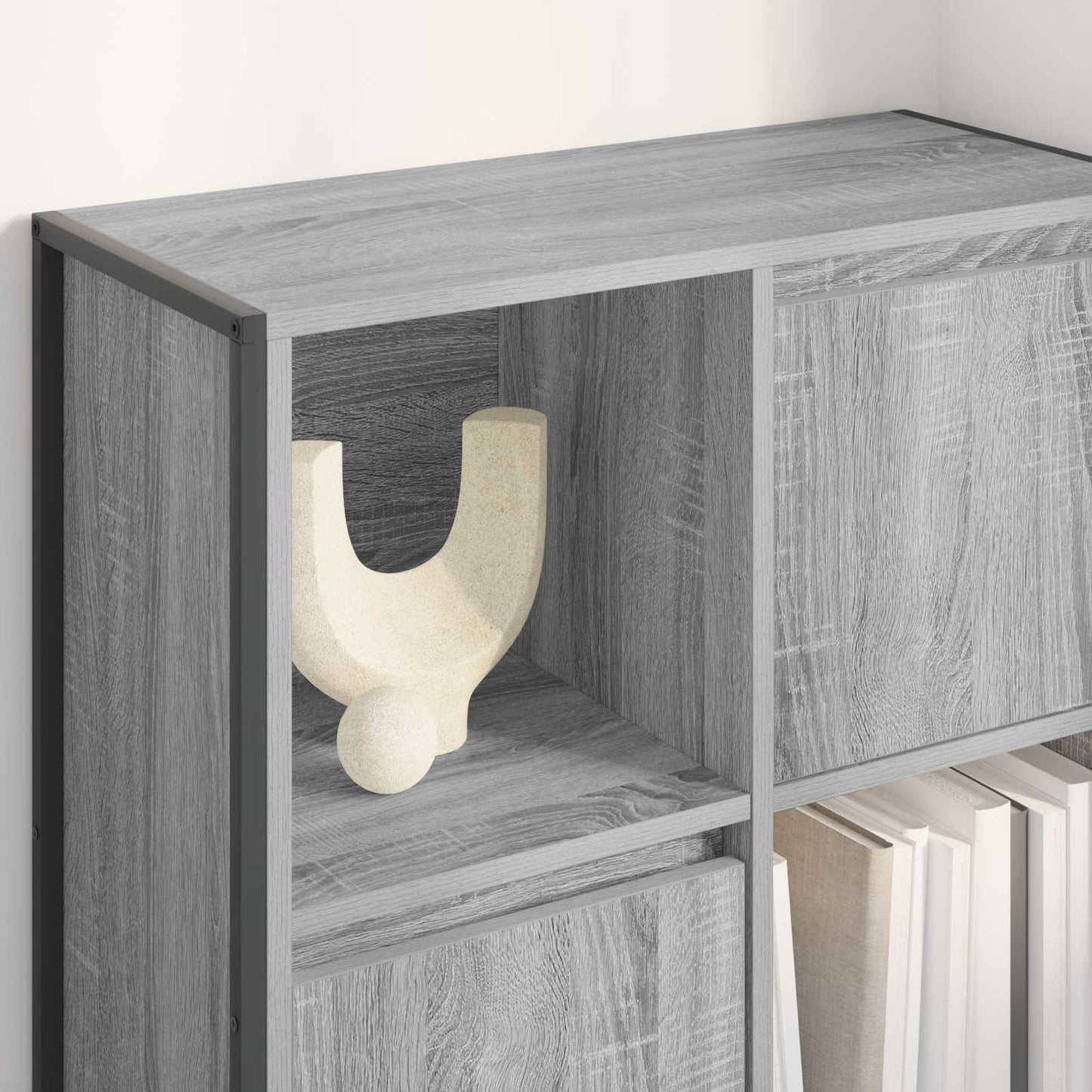 Knihovna 68 X 30 X 108.5 Cm Kompozitní Dřevo Šedá Sonoma