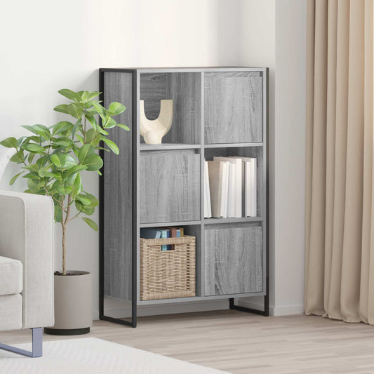 Knihovna 68 X 30 X 108.5 Cm Kompozitní Dřevo Šedá Sonoma