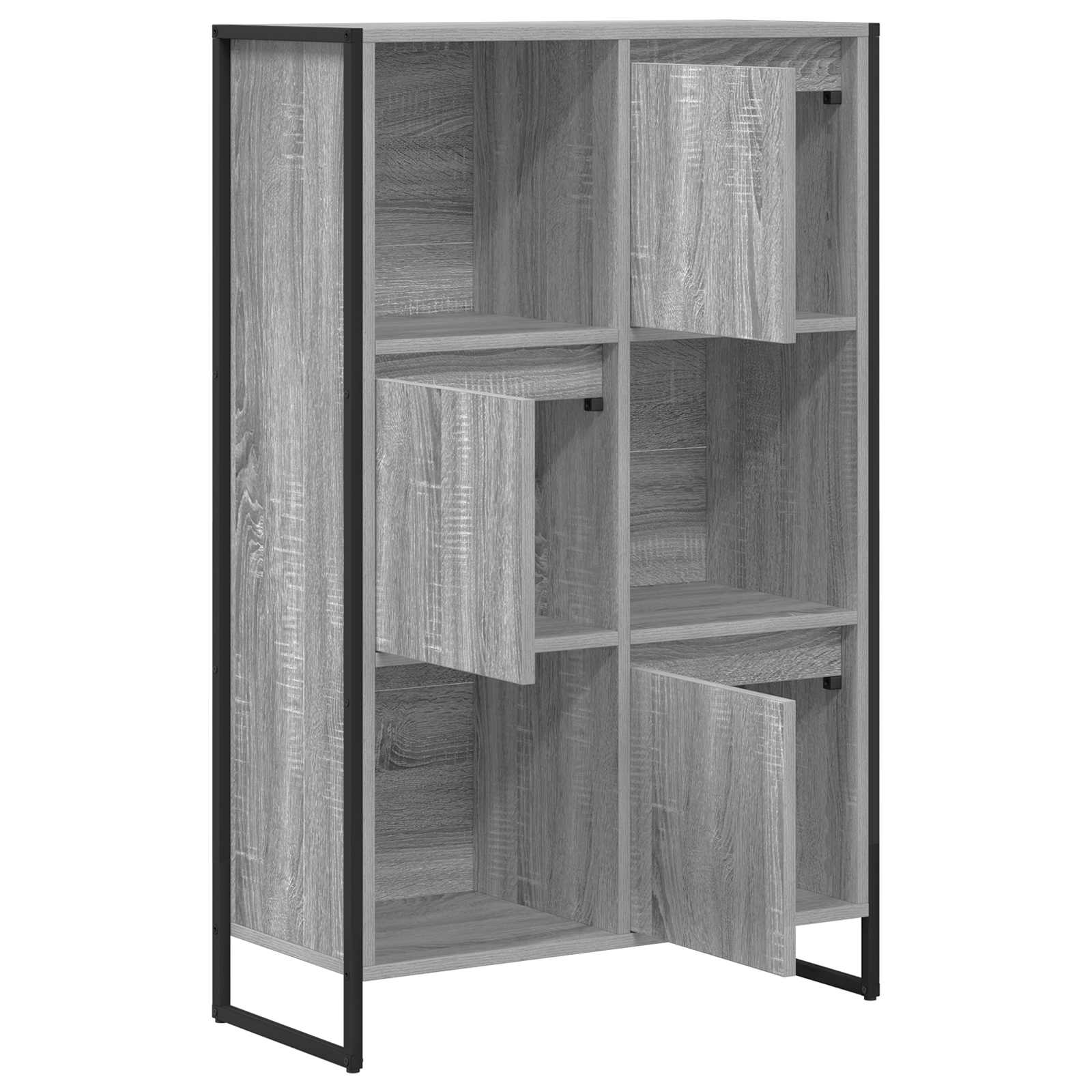 Knihovna 68 X 30 X 108.5 Cm Kompozitní Dřevo Šedá Sonoma