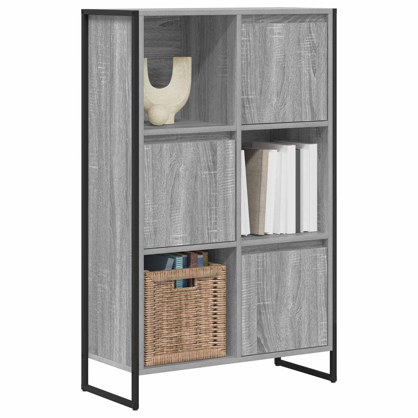 Knihovna 68 X 30 X 108.5 Cm Kompozitní Dřevo Šedá Sonoma