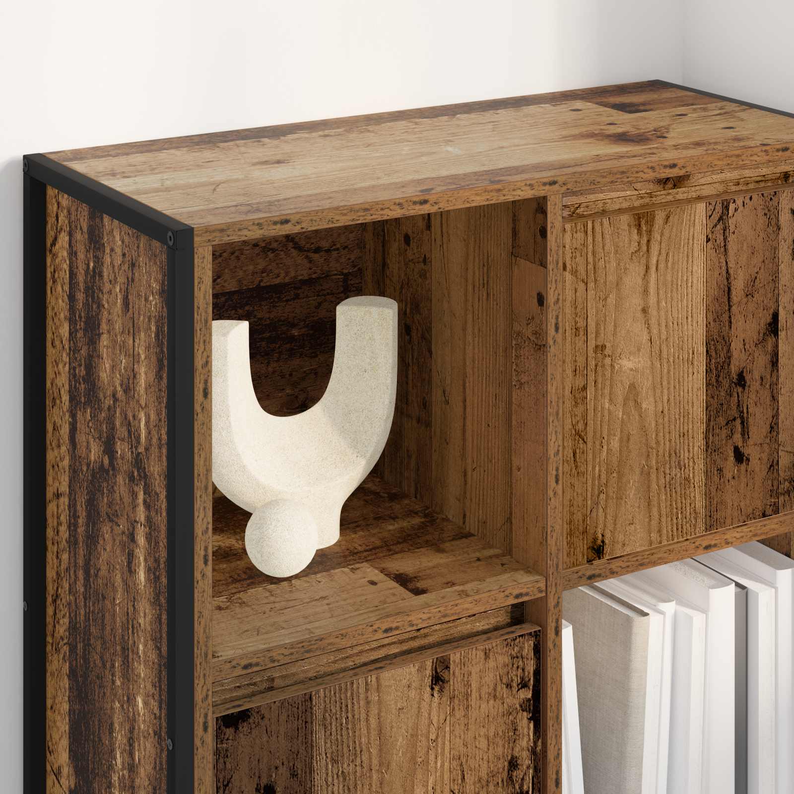 Knihovna 68 X 30 X 108.5 Cm Kompozitní Dřevo Staré Dřevo