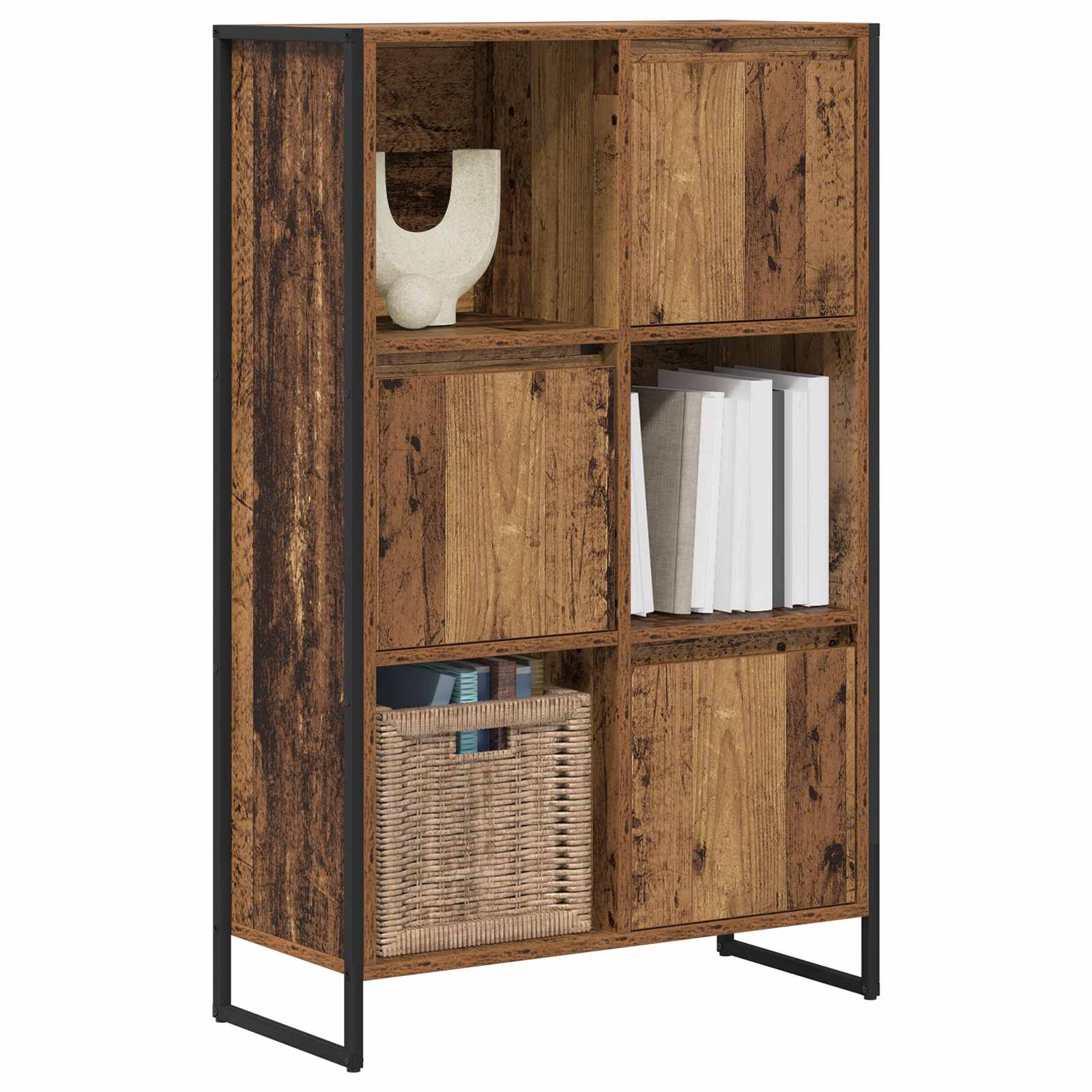 Knihovna 68 X 30 X 108.5 Cm Kompozitní Dřevo Staré Dřevo