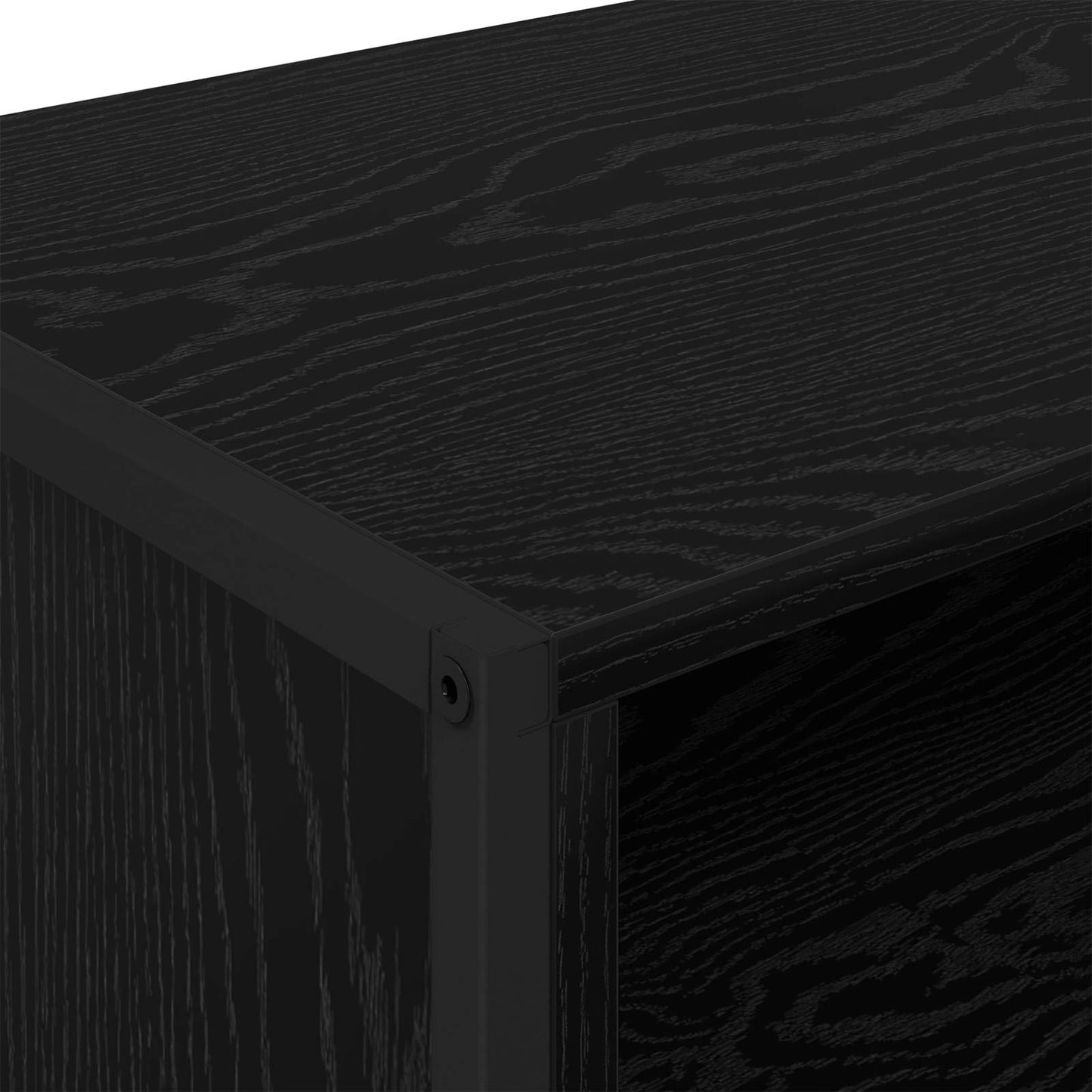 Televizní Skříň 100 X 36.5 X 30.5 Cm Černý Dub Kompozitní Dřevo