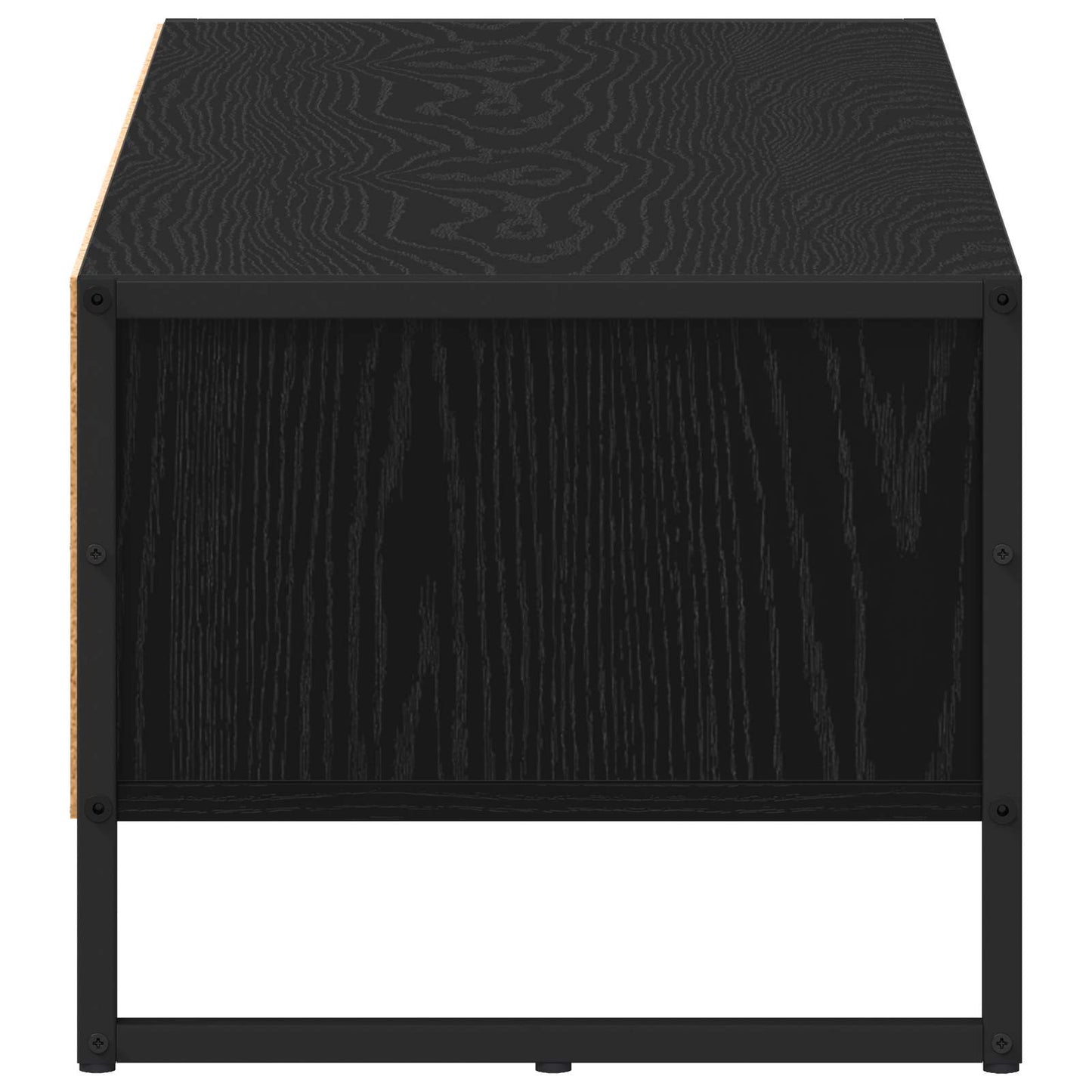 Televizní Skříň 100 X 36.5 X 30.5 Cm Černý Dub Kompozitní Dřevo