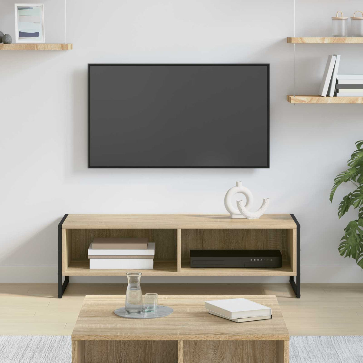 Televizní Skříň 100 X 36.5 X 30.5 Cm Sonoma Kompozitní Dřevo