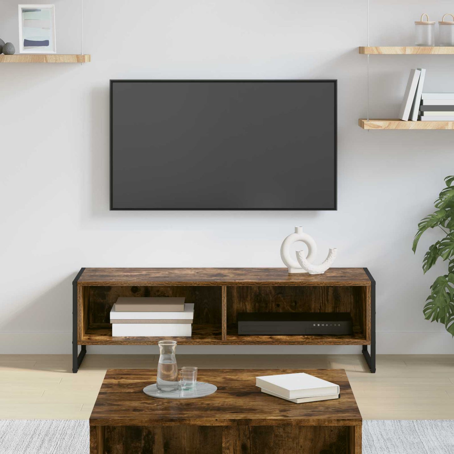 Televizní Skříň 100 X 36.5 X 30.5 Cm Kouřový Dub
