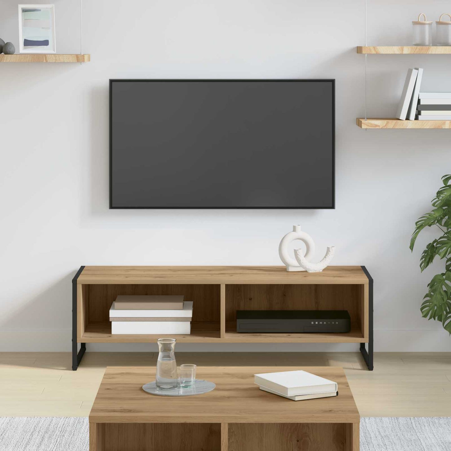 Televizní Skříň 100 X 36.5 X 30.5 Cm Umělecký Dub