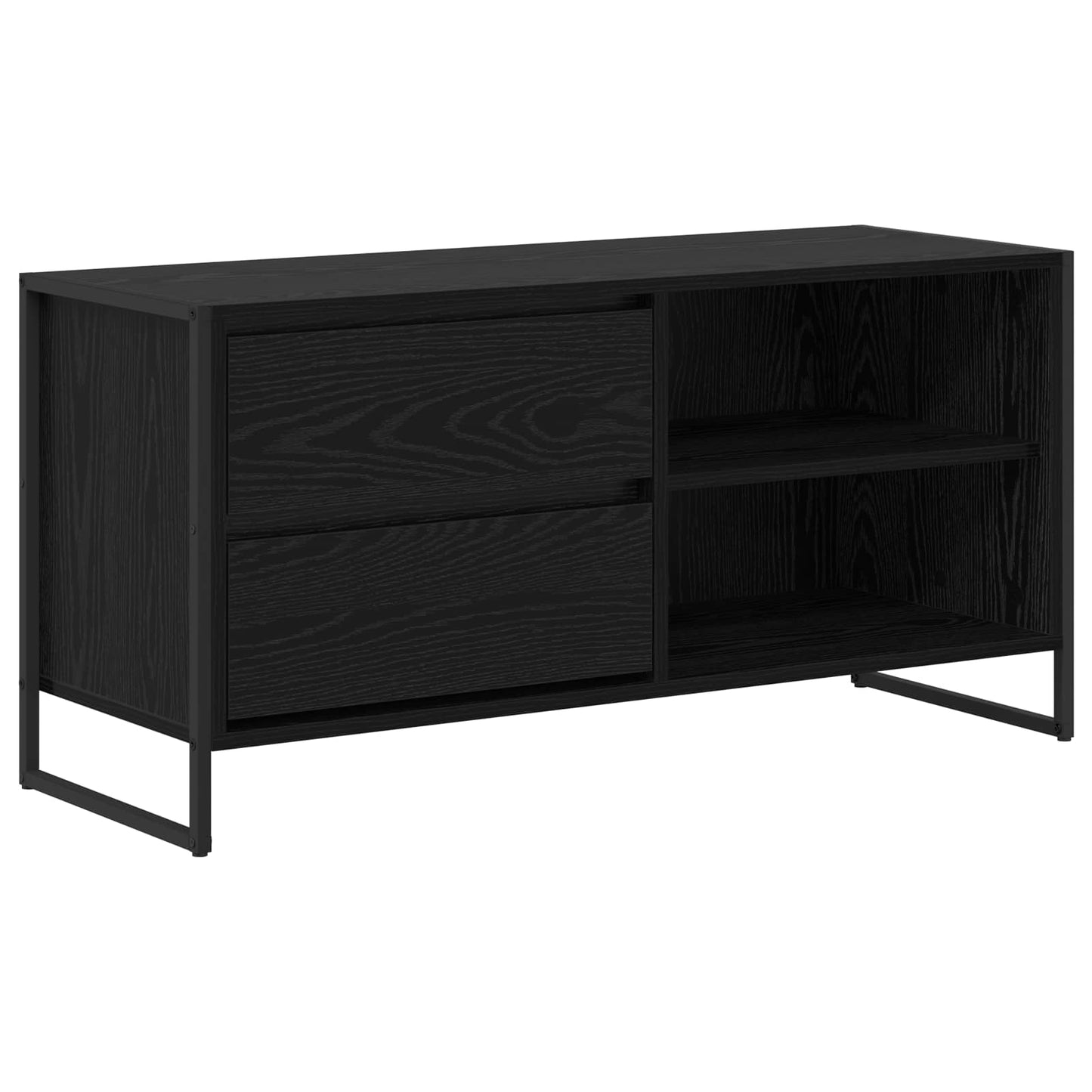 Televizní Skříň 100 X 36 X 49,5 Cm Černý Dub Kompozitní Dřevo