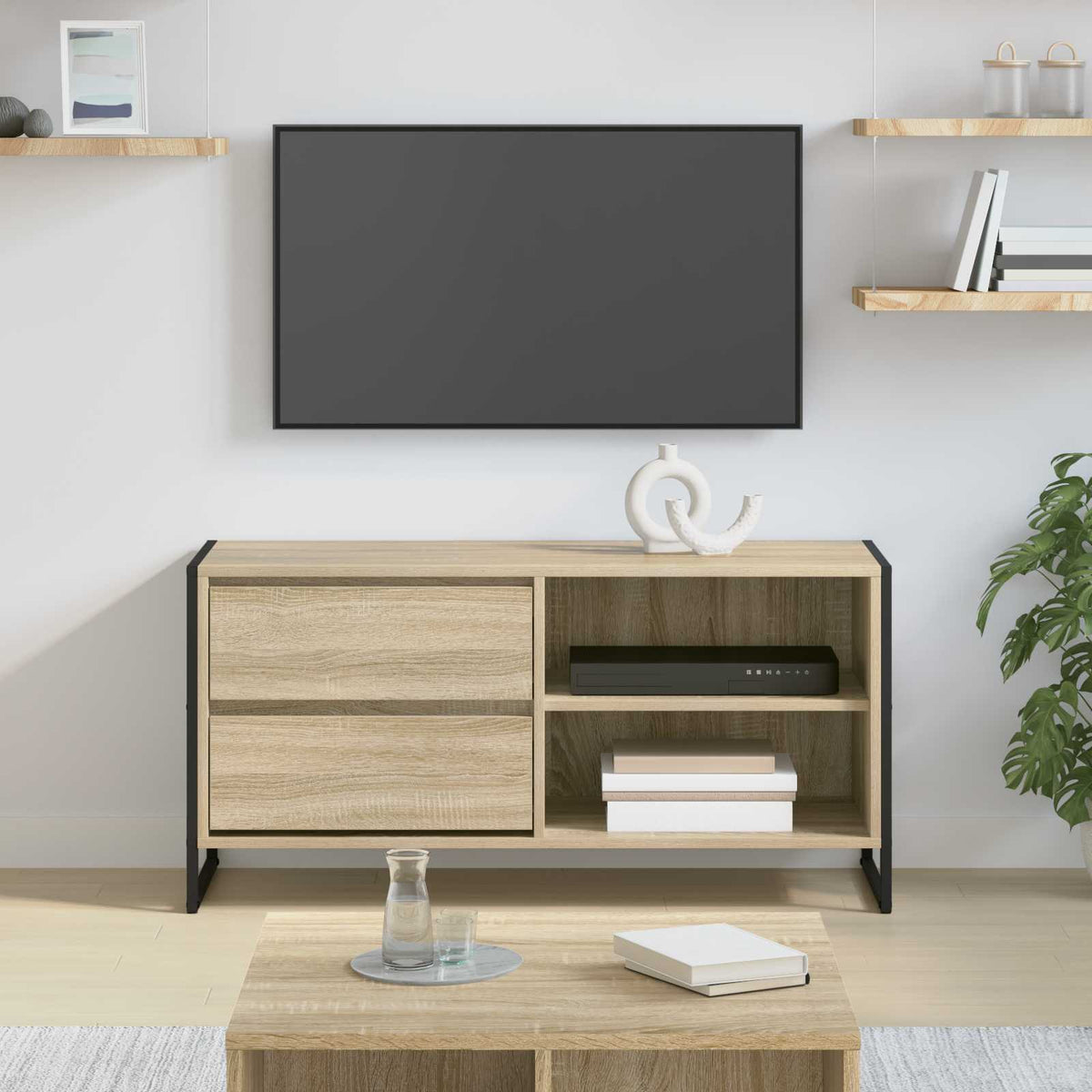 Televizní Skříň 100 X 36 X 49,5 Cm Sonoma Kompozitní Dřevo