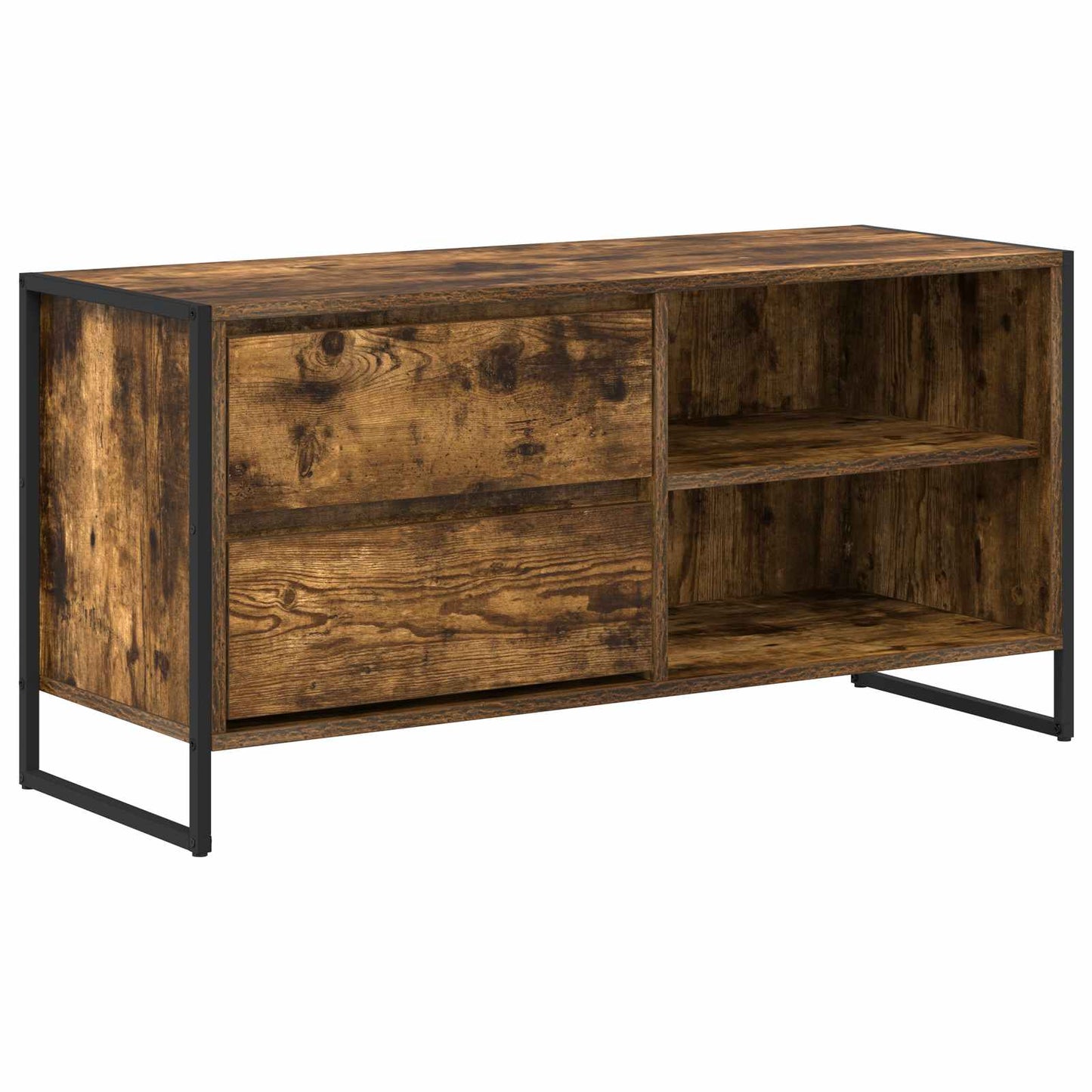 Televizní Skříň 100 X 36 X 49,5 Cm Kouřový Dub Kompozitní Dřevo