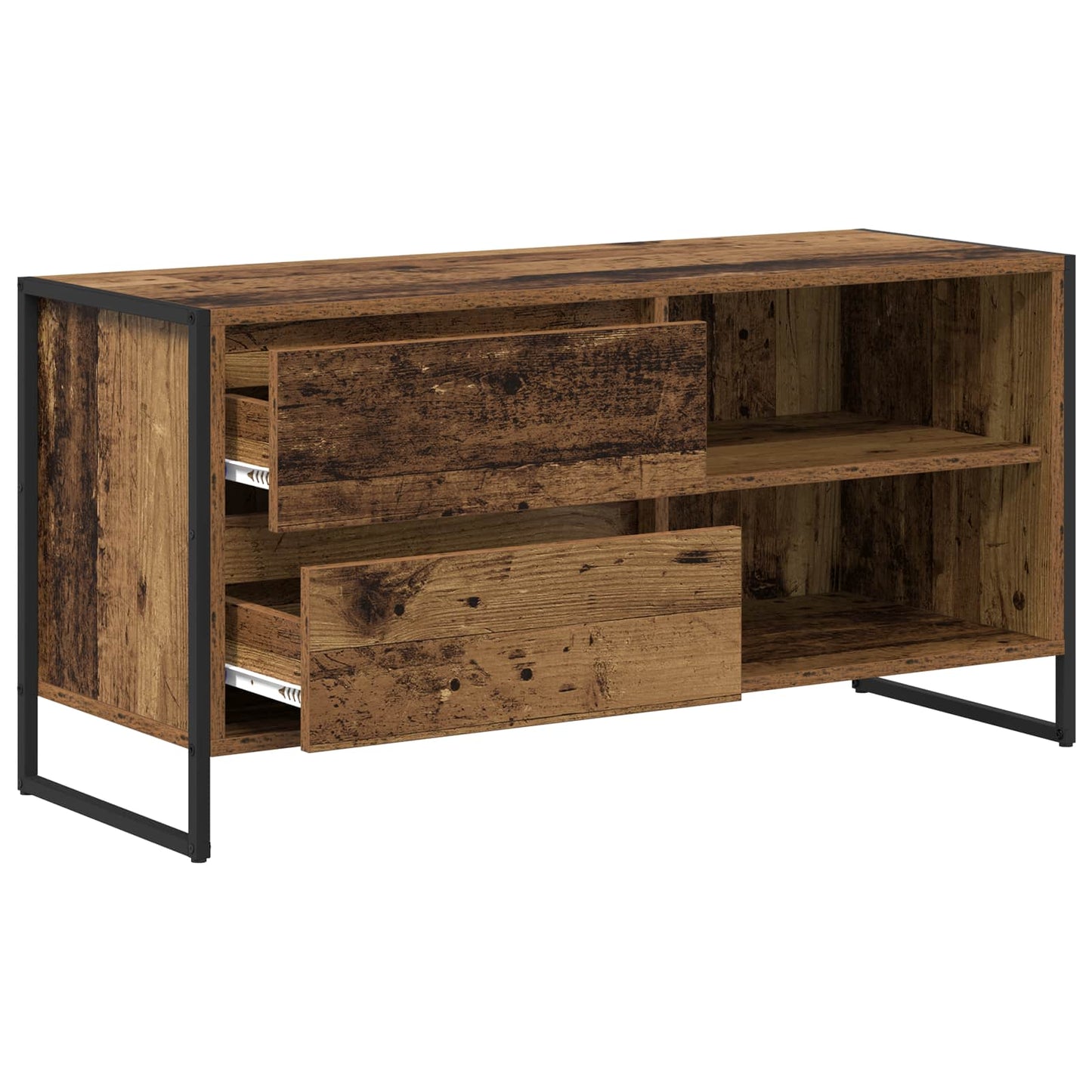 Televizní Skříň 100 X 36 X 49,5 Cm Staré Dřevo Kompozitní Dřevo