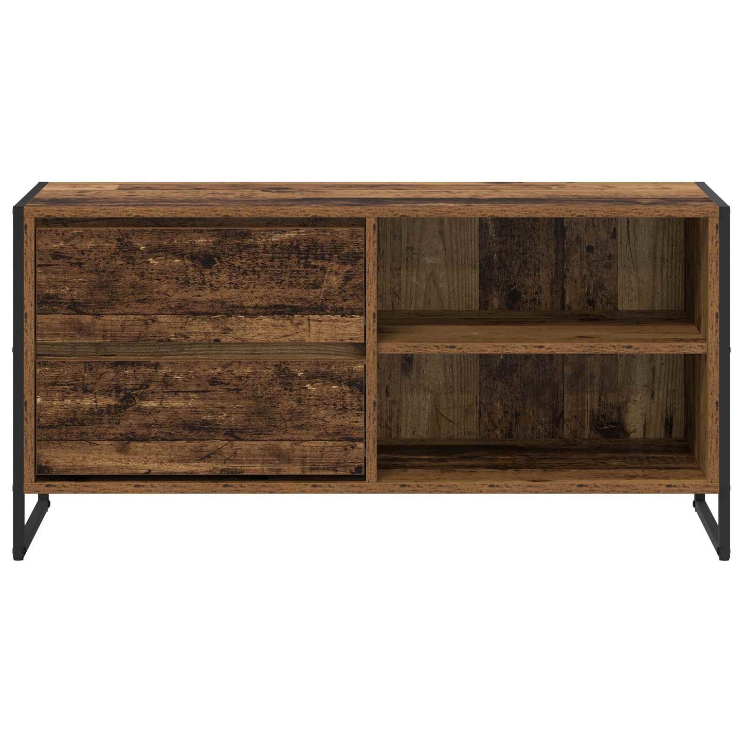 Televizní Skříň 100 X 36 X 49,5 Cm Staré Dřevo Kompozitní Dřevo