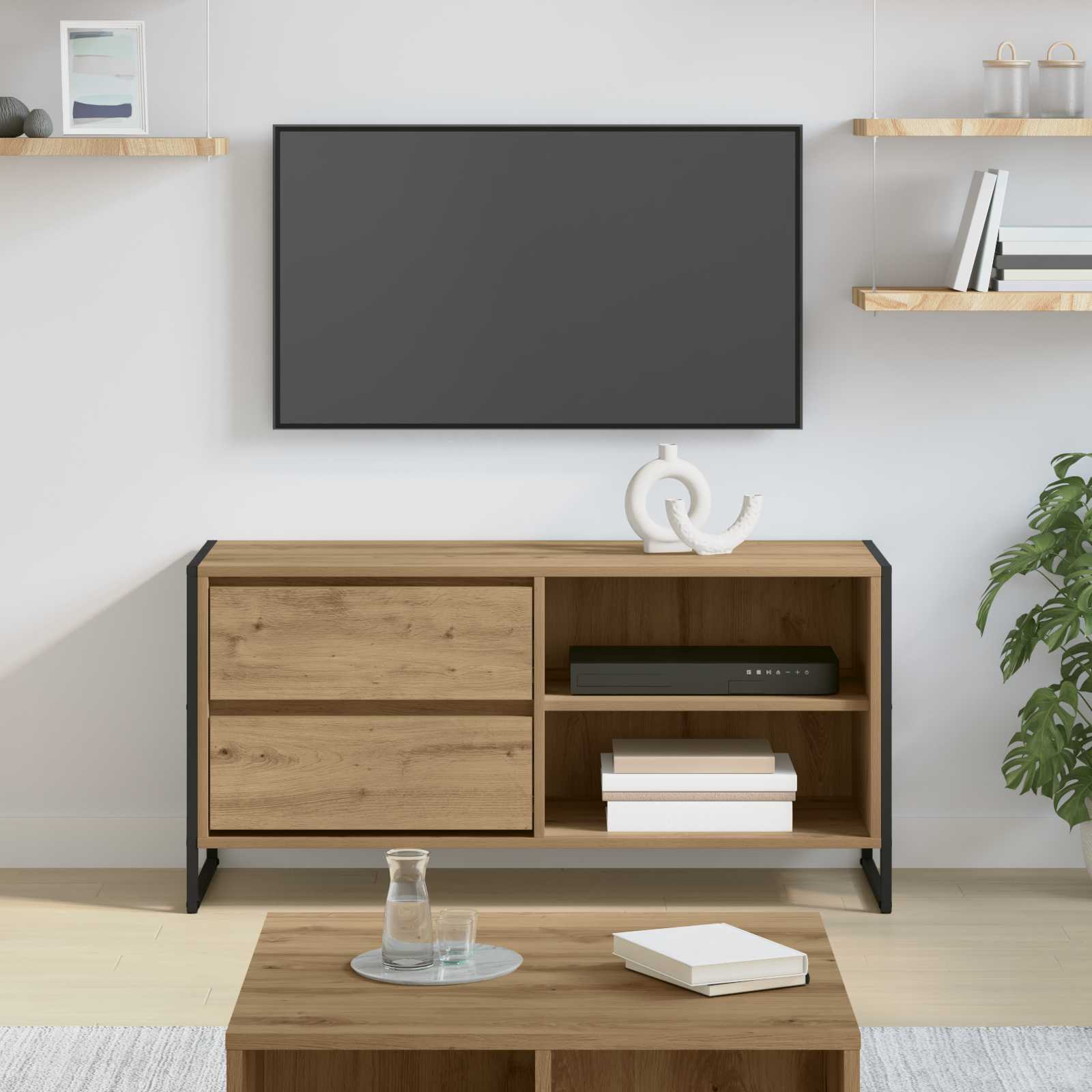 Televizní Skříň 100 X 36 X 49,5 Cm Umělecký Dub