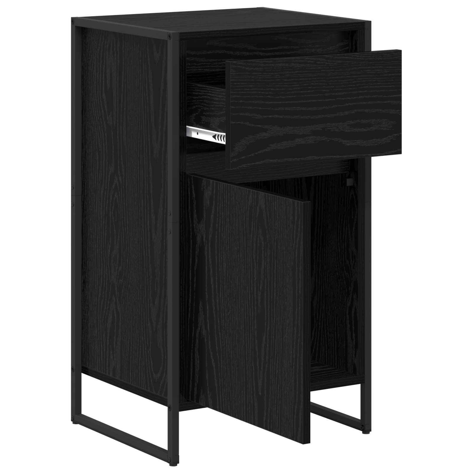 Servírovací Skříň Černý Dub 43 X 36 X 75,5 Cm Kompozitní Dřevo