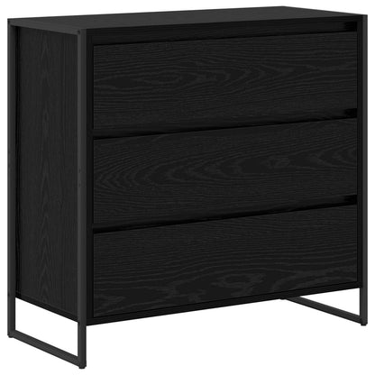 Servírovací Skříň Černý Dub 79 X 36 X 75.5 Cm Kompozitní Dřevo