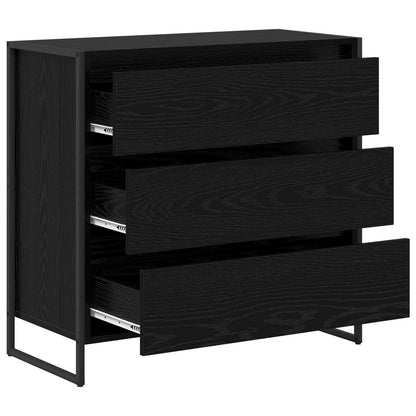 Servírovací Skříň Černý Dub 79 X 36 X 75.5 Cm Kompozitní Dřevo
